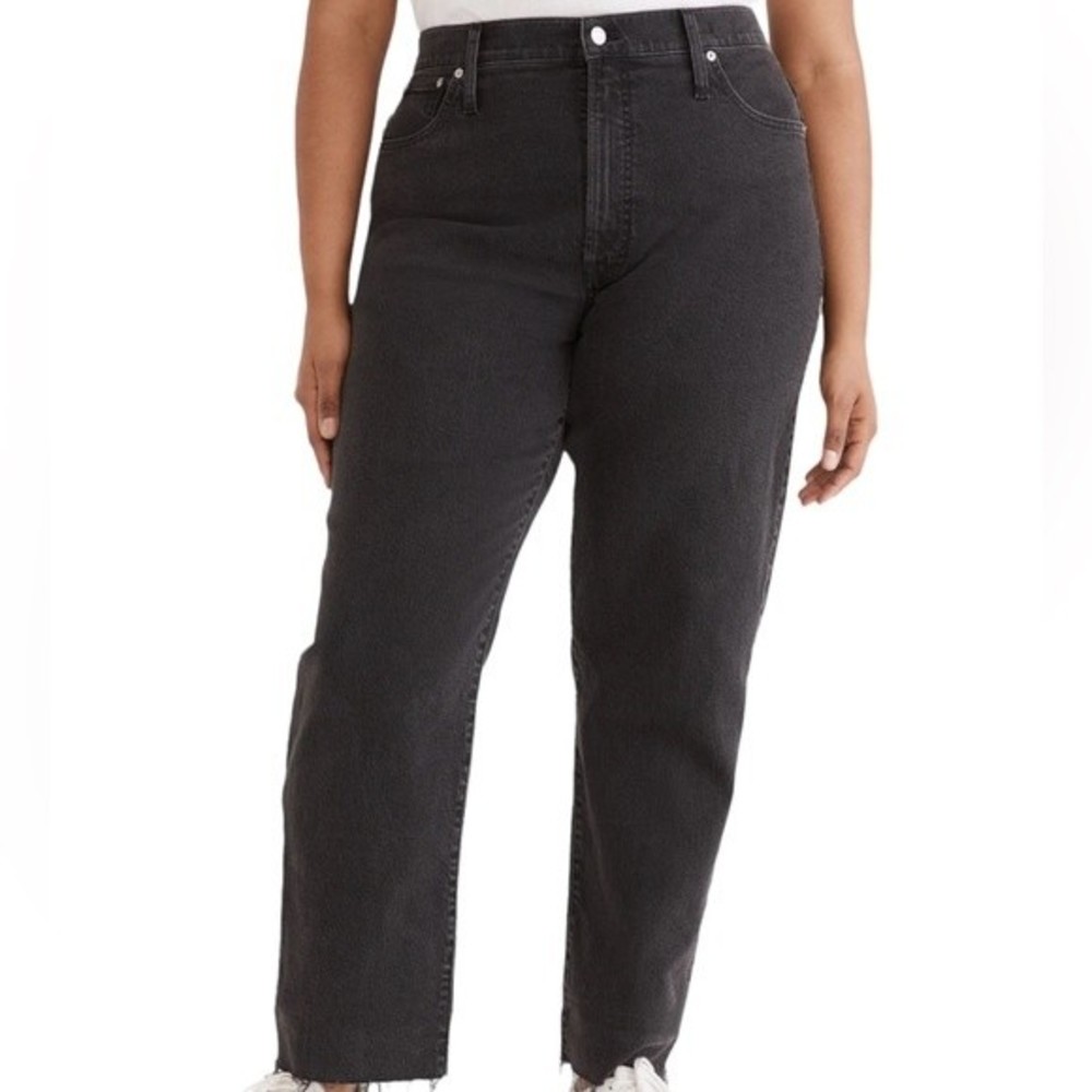 Madewell The Perfect Vintage Straight Jeans With Raw Hem In Lunar NWOT Size 32P